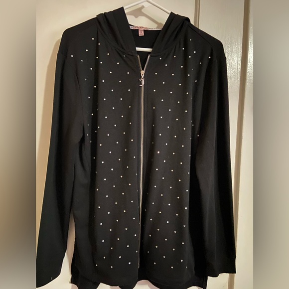 JUICY COUTURE black rhinestone Jacket Women's - Picture 3 of 5
